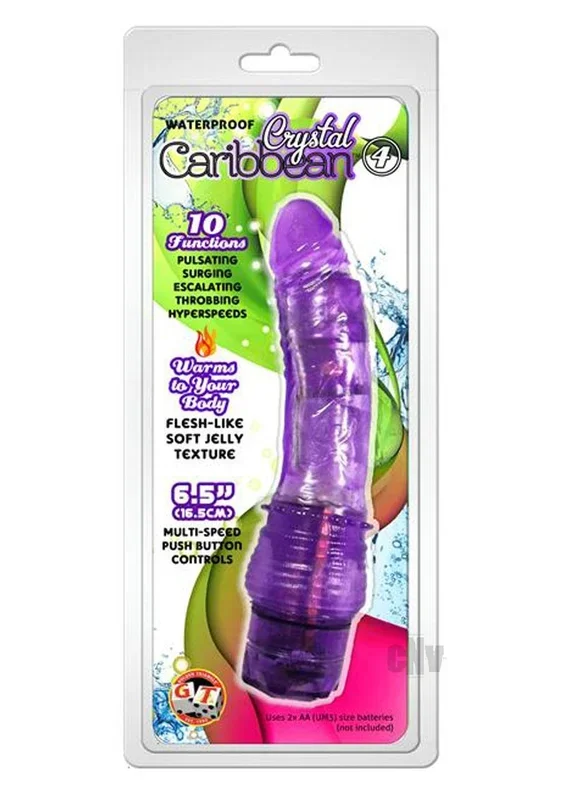 Crystal Caribbean Jelly Vibe #4 Waterproof – 10 Function Purple