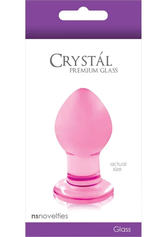 Crystal Glass Butt Plug Small – Pink