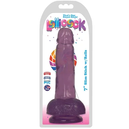 Curve Novelties Lollicock 7 Slim Stick w/Balls – Grape Ice