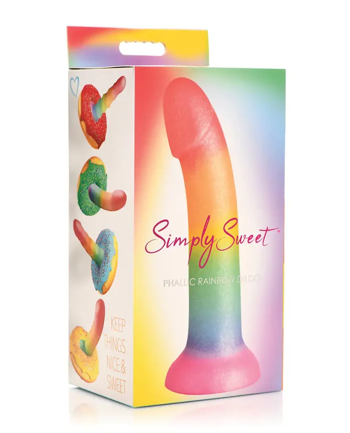 Curve Toys Simply Sweet 6.5″ Phallic Rainbow Dildo