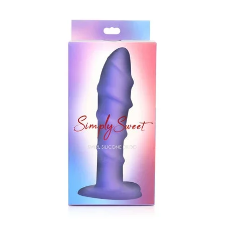 Curve Toys Simply Sweet 7′ Swirl Silicone Dildo – Purple