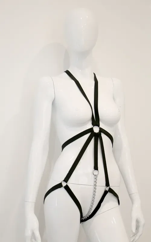 Damen Gummiband Harness elastisch