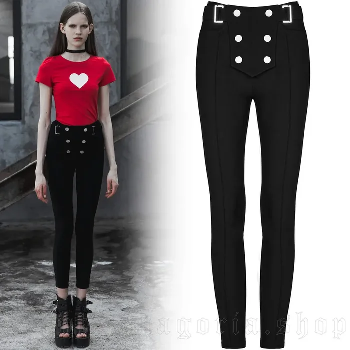 Damenhose mit Knopfleisten