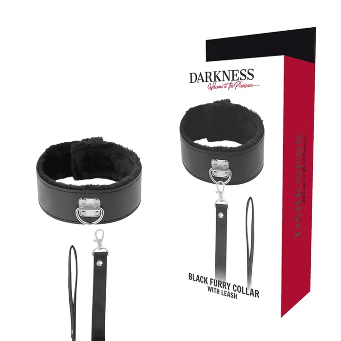 Darkness – Halsband mit Leine Titan