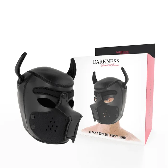 Darkness – Neopren-Hundekapuze mit Abnehmbarer Maule M