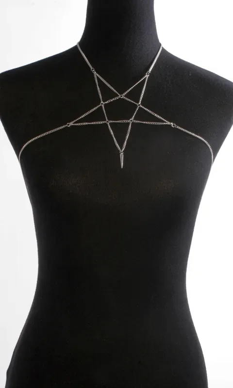 Dekolleté Kette Pentagramm