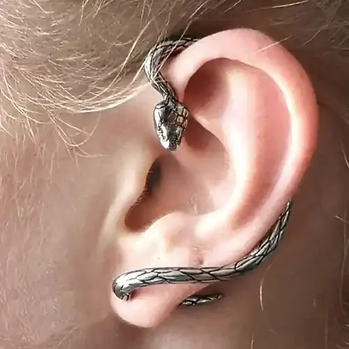 Designer-Ohrring ‘Snake‘ links