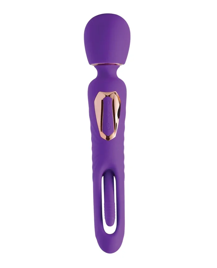 Di-Orgasm Vibrating Massage Wand & G-Spot Tapping Stimulator – Purple