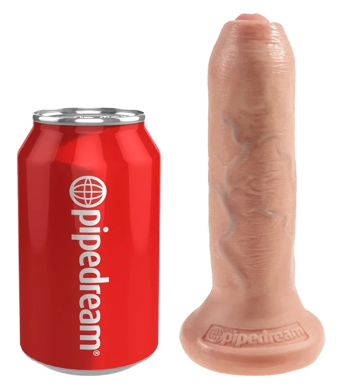 Dildo „6″ Uncut Cock“ mit beweglicher Vorhaut King Cock