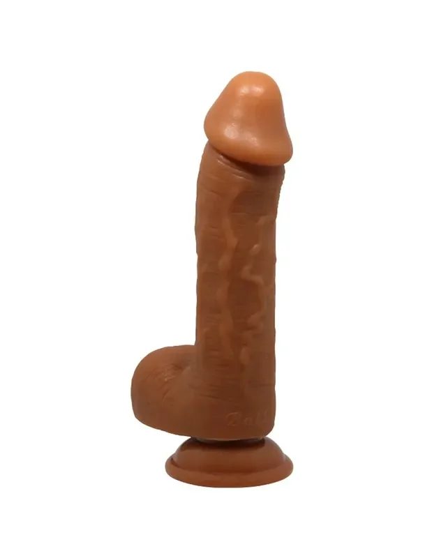 Dildo geädert mit Hoden und Saugfuß 22cm