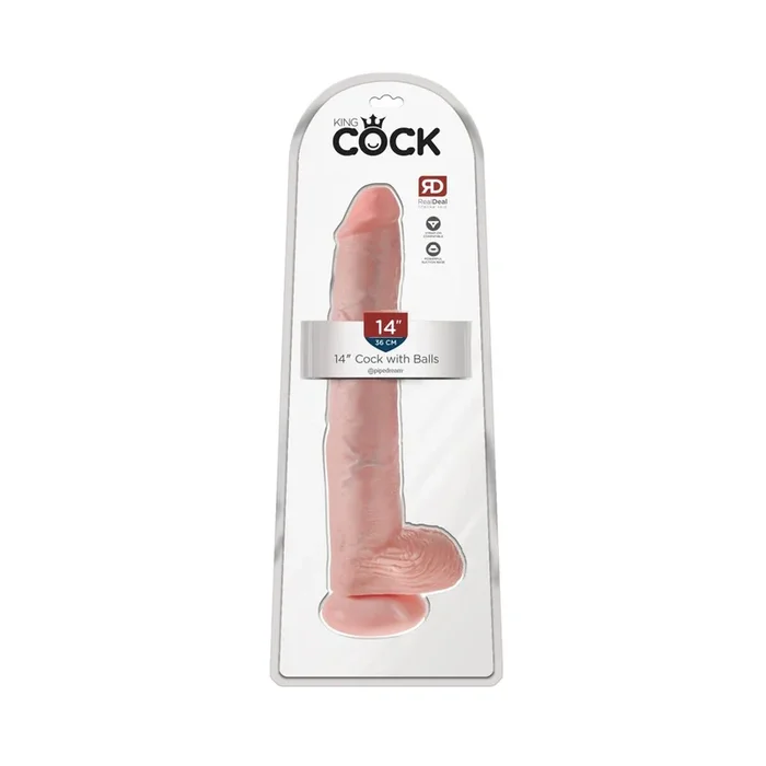 Dildo »King Cock – 35,6 cm« im Penis-Look – Hautfarben