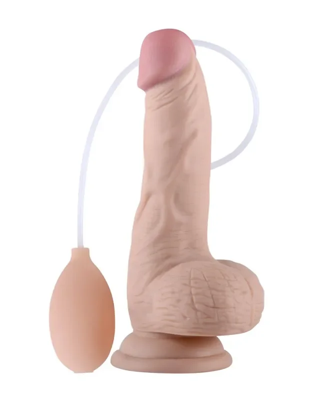 Dildo mit Hoden ‘Soft Ejakulation‘ 20cm