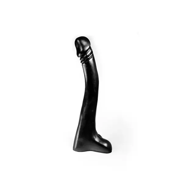 Dildo mit Hoden und Eichel 30cm – schwarz
