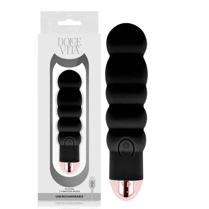 Dolce Vita – Aufladbarer Vibrator Sechs Schwarz – Geschwindigkeiten