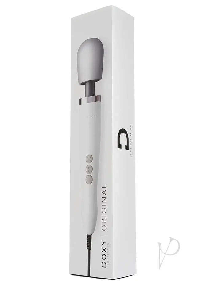 DOXY Plug-In Vibrating Wand Body Massager White