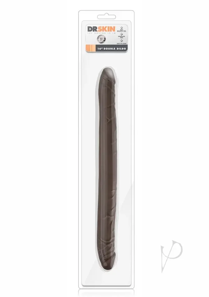 Dr Skin Double Dildo Chocolate 16 inch