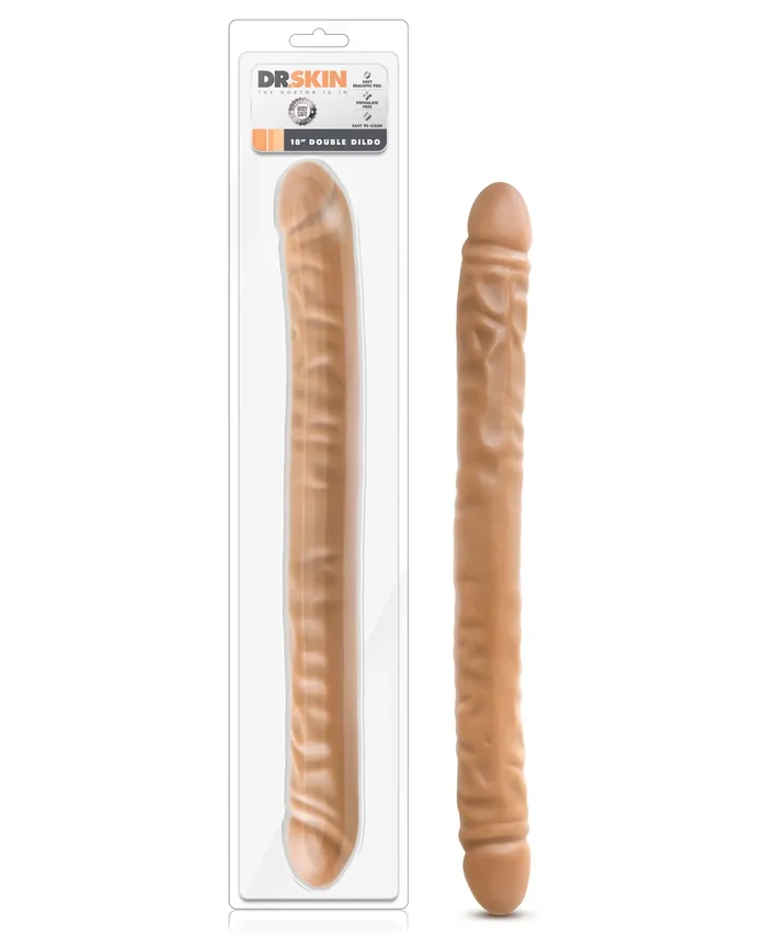 Dr. Skin Double Dildo Mocha 18 Inch