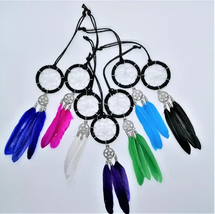 Dreamcatcher Anhänger mit Pentagramm