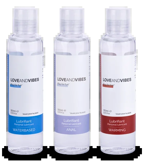 Dreierpack Gleitmittel von LOVE AND VIBES 150 ml