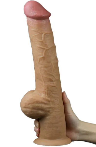 Dual-Layered Silicone Handle Cock 33 cm