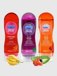 Durex Play 2 in 1 Trio Gleitgel und Massageöl