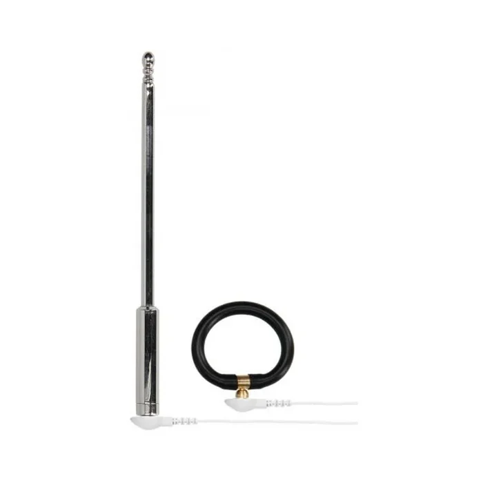 E-stim Urethral Sounding Set Large Silve