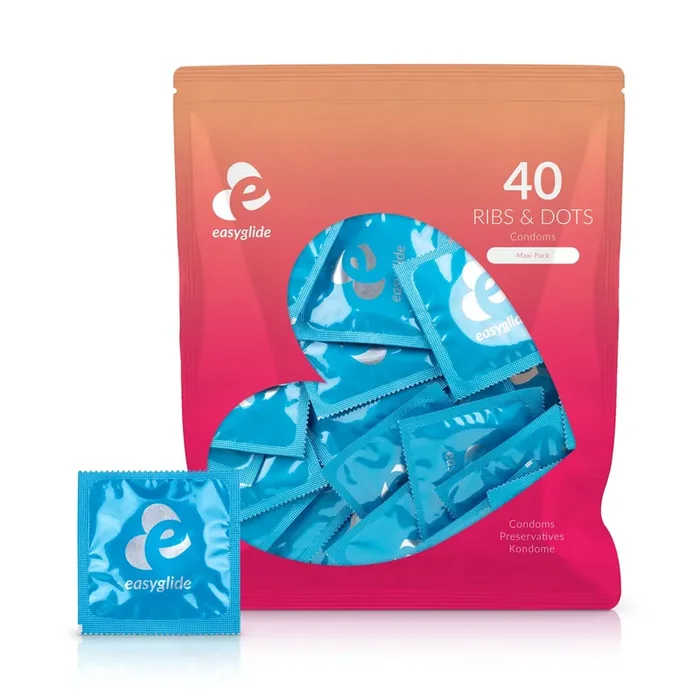 EasyGlide – Ribs and Dots Kondome – 40 Stück