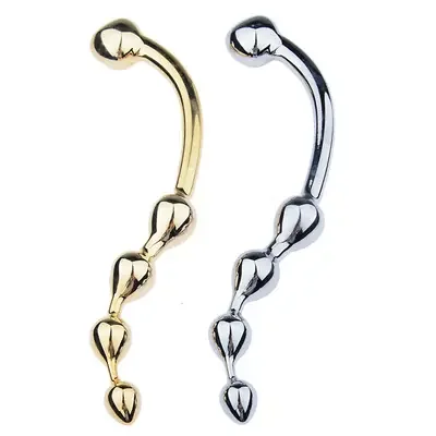 Edelstahl Analdildo ‘Curved‘