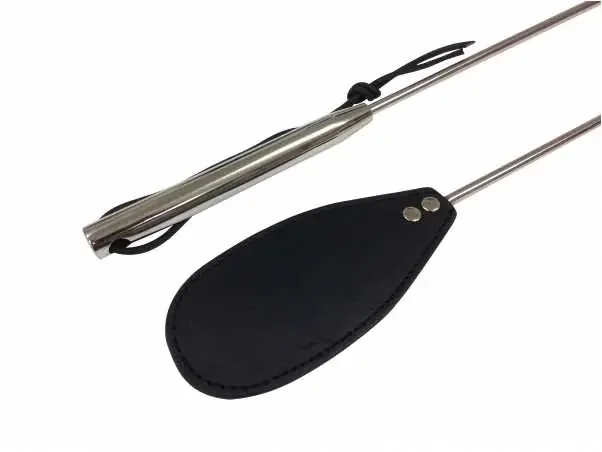 Edelstahlgerte mit Lederschlag II