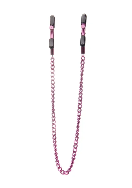 Einstellbare Nippelklemmen gummiert – pink