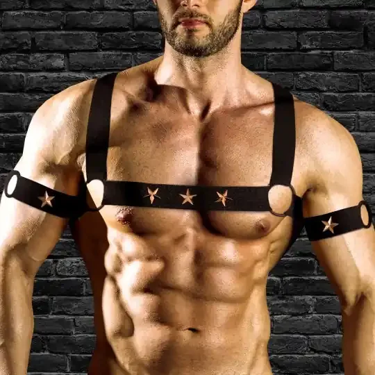 Elastischer Brustgurt mit Armbändern