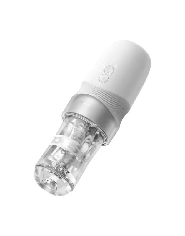 Elektronischer Masturbator mit weißem Saucenbecher