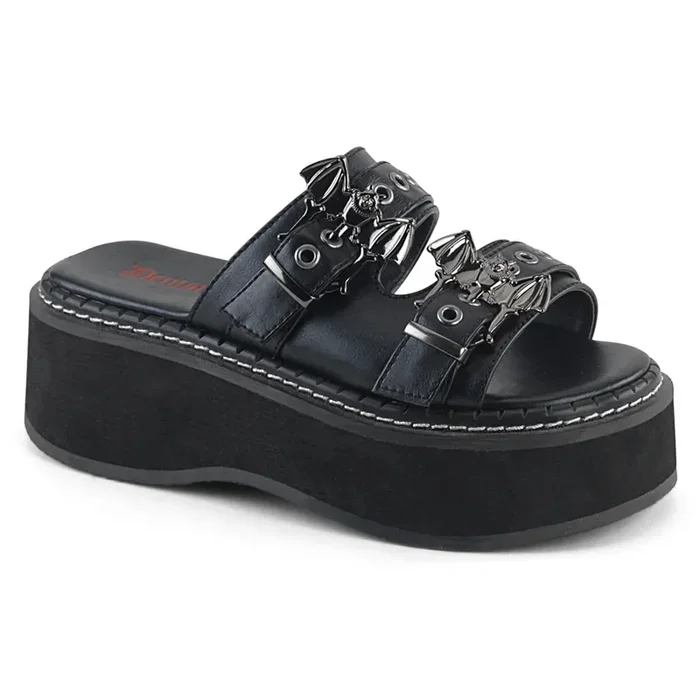 Emily-100 (High Heel Größe 8 – Gr. 38, High Heel Farbe Schwarz Kunstleder)