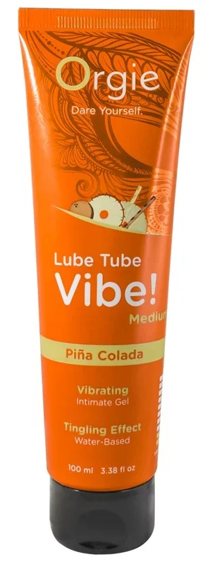 Erotik-Gel „Lube Tube Vibe! Piña Colada“ mit Vibrations-Effekt Orgie