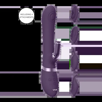 Etsu – Luxus Vibrator mit austauschbaren Klitoris-Hülsen – Pink