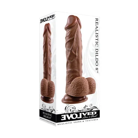Evolved 8′ Realistic Dildo w/Balls – Dark