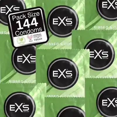 EXS 3 in 1 – Ribbed, Dotted and Flared – Condoms – 144 Pieces