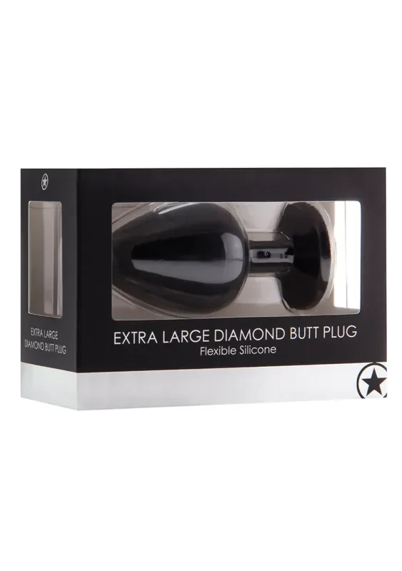 Extra Large Diamond Butt Plug – Black