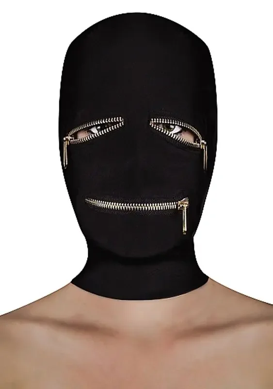 Extreme Reißverschlussmaske mit Reißverschlüssen für die Augen und den Mund
