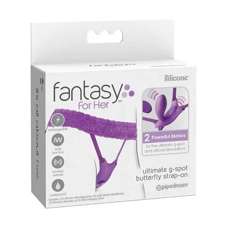 Fantasy For Her Ultimate G-Spot Butterfly Strap On – Purple