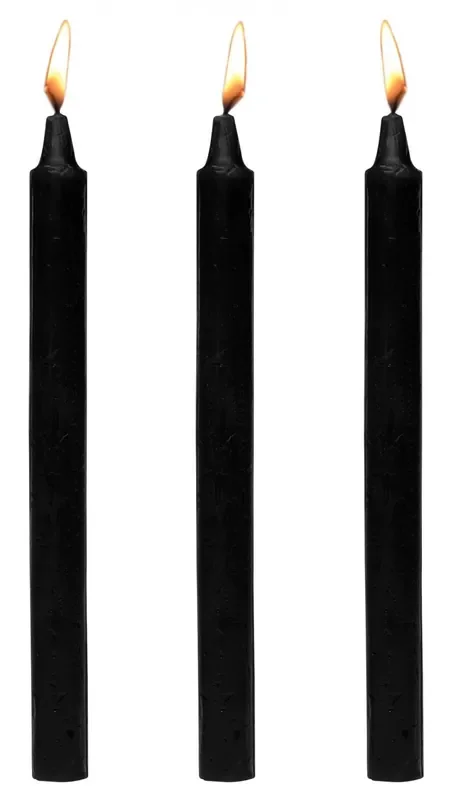 Fetisch Tropfkerzen 3er Pack schwarz & rot