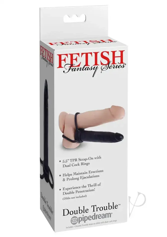 Fetish Fantasy Double Trouble Strap On 5.5 Inch Black