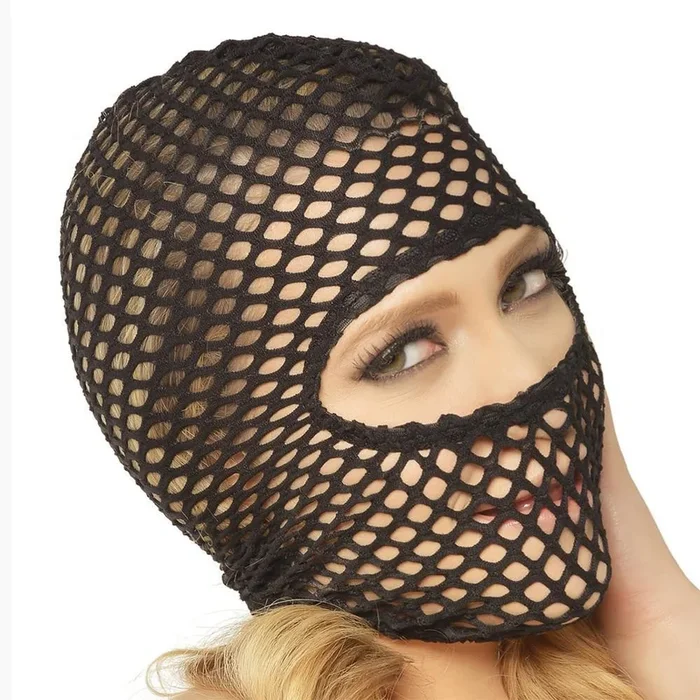 Fetish Fantasy Fishnet Hood in Black