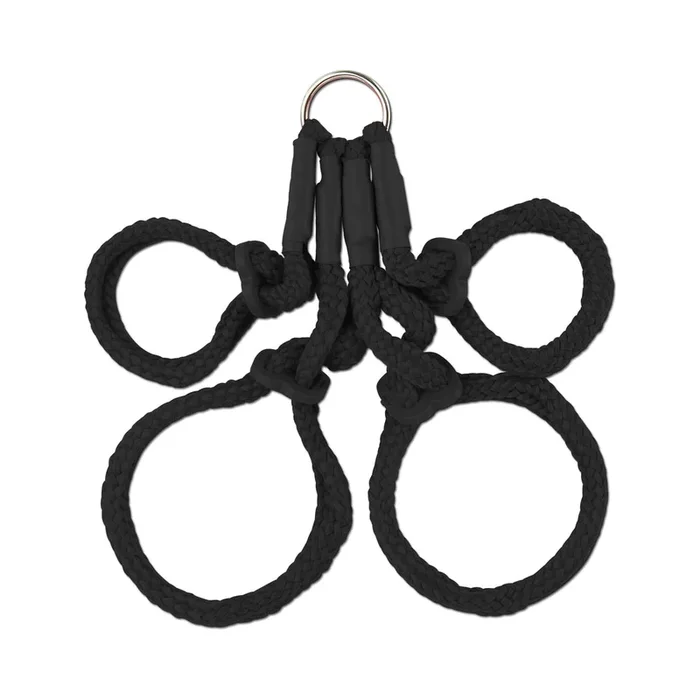 Fetish Fantasy Series Japanese Silk Rope Hogtie – Black