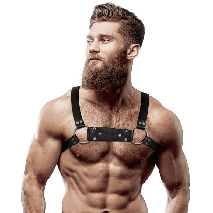Fetish Submissive Attitude – Bulldog-Brustgeschirr Aus Öko-Leder, Herrengrösse M/L