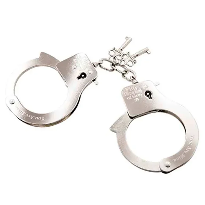 Fifty Shades of Grey – YOU ARE MINE Handschellen – Silber Metall