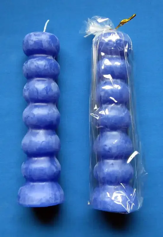 Figurenkerzen für magische Zwecke – 7 Knopf Kerze blau
