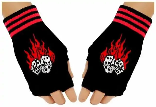 Fingerlose Handschuhe – Flaming Dice