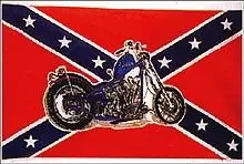 Flagge ‘Südstaaten mit Bike‘