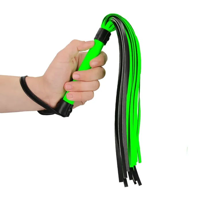 Flogger – Glow in the Dark – Neon Grün/Schwarz